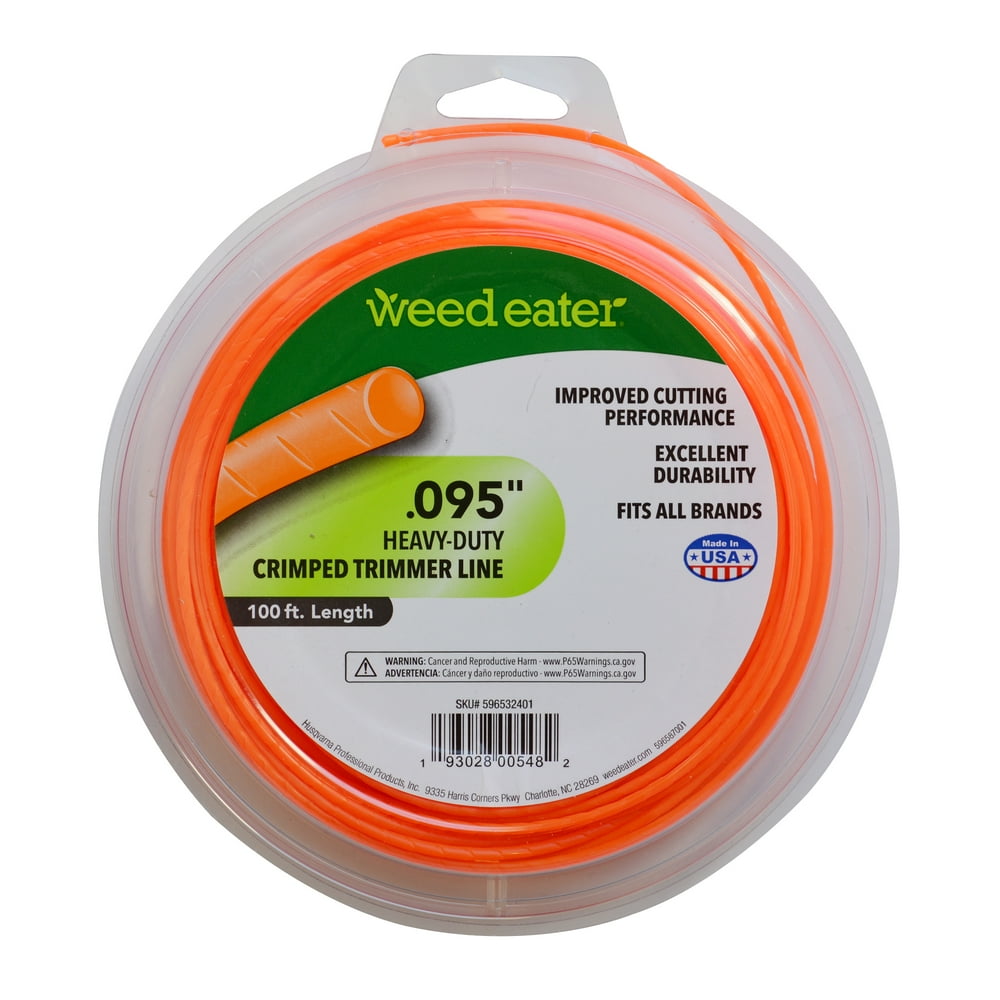 Weed Eater .095 in. 100 ft Crimped Replacement Trimmer Line Walmart