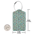 thumbnail image 4 of Naloa winter ski Dachshund Luggage Tag for Suitcase Leather Baggage Tag with Stainless Steel Loop Privacy Cover for Women Men Girls-4 PCS, 4 of 5
