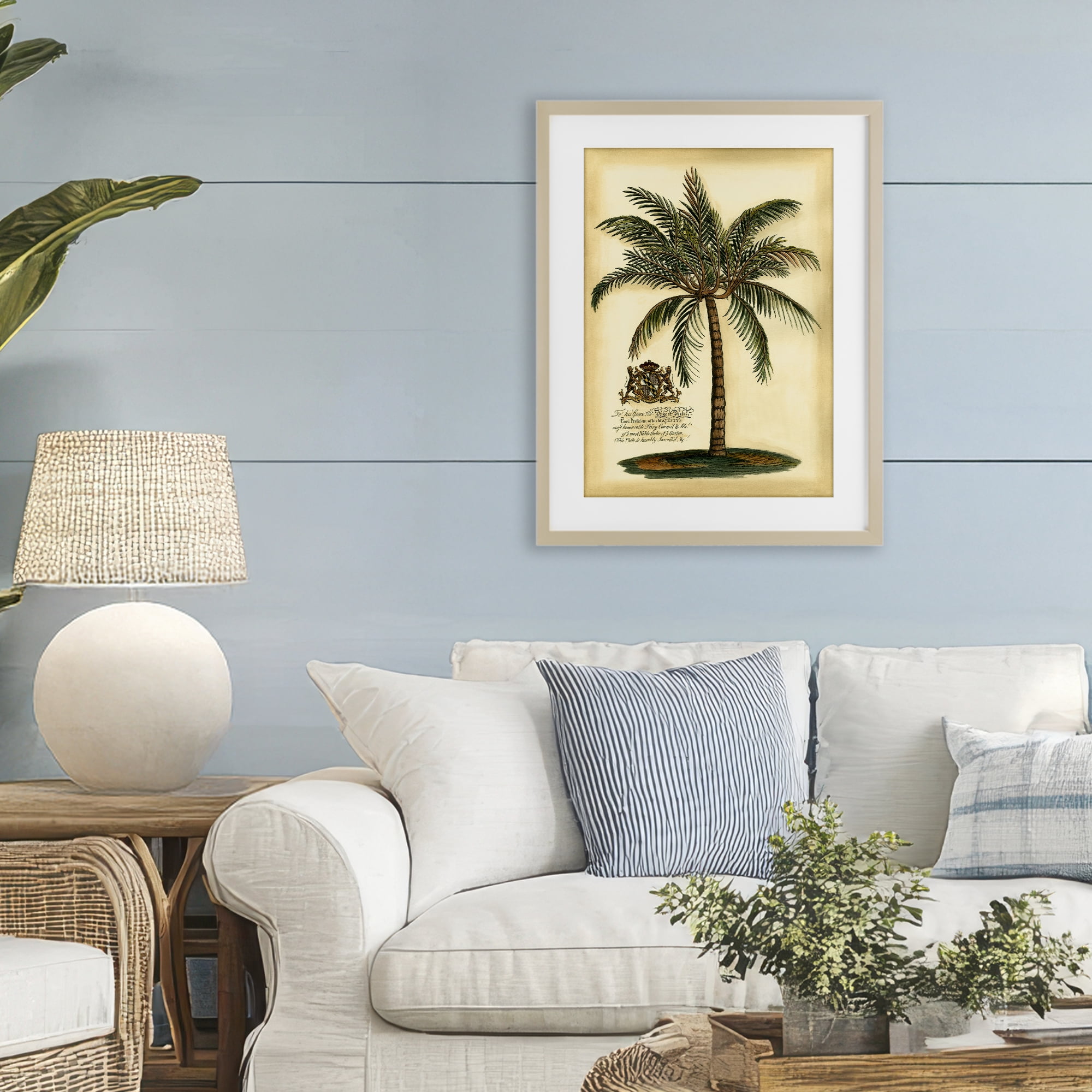 Stupell Industries British Colonial Palm Birch Framed Print Under Glass, design by Vision Studio
