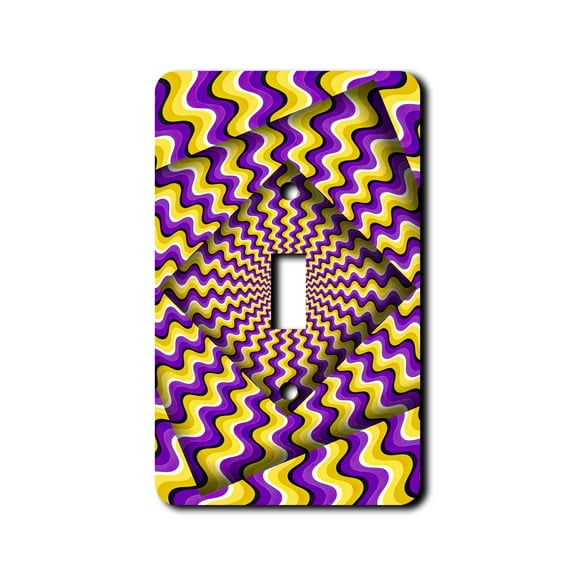 Off The Wall Plates - Funky Optical Illusion - Single Gang Light Switch