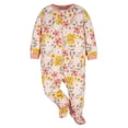 thumbnail image 2 of Set de pijamas enterizos Sleep 'N Play para bebé niña Gerber, floral dorado, 2 of 6