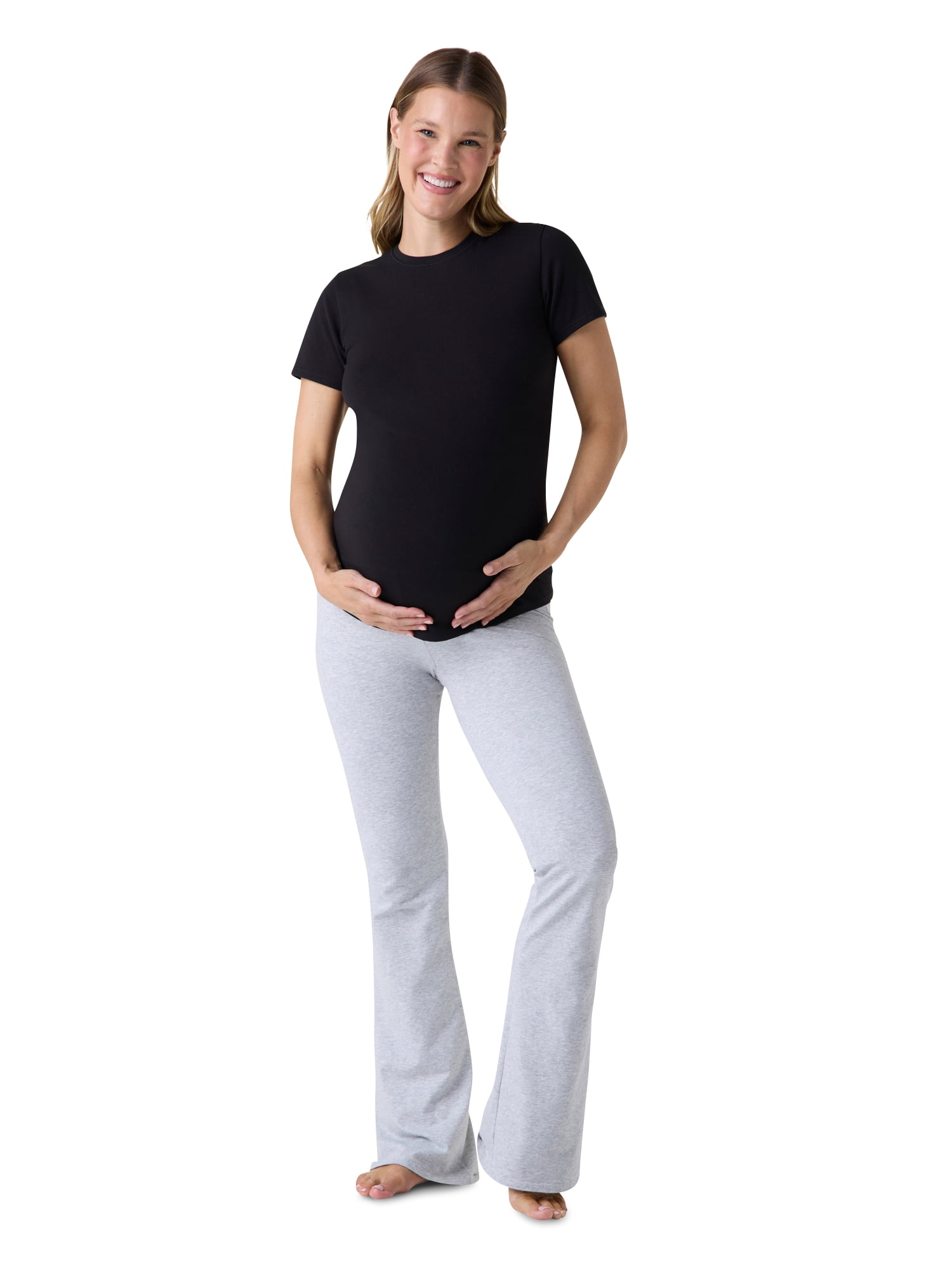 Ingrid & Isabel For Every Belly Women's Maternity Cotton Jersey Short Sleeve Shirt, Sizes S-XXXL