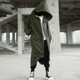 thumbnail image 3 of HUITKMM Men's Hoodies Men's Solid Color Personality Dark Style Full Body Zipper Long Hooded Sweater Jacket, 3 of 6