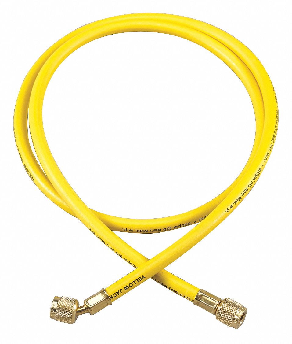 Yellow Jacket Charging/Vacuum Hose,60 In,Yellow  21060
