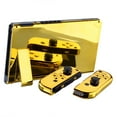 thumbnail image 3 of eXtremeRate Chrome Gold Replacement Back Shell Plate Housing Full Set Buttons for Nintendo Switch, 3 of 9