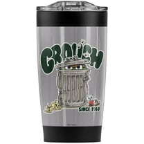 Sesame Street/Grouch Stainless Steel Tumbler 20 oz Coffee Travel Mug/Cup, Vacuum Insulated & Double Wall with Leakproof Sliding Lid | Great for Hot Drinks and Cold Beverages
