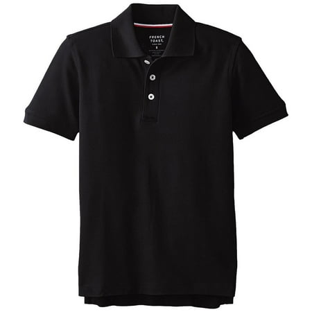 French Toast Boys 2T-4T Short Sleeve Pique Polo Black 3T