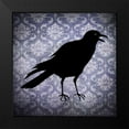 thumbnail image 2 of Vision Studio 20x20 Black Modern Framed Museum Art Print Titled - Crow and Damask, 2 of 5