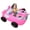 Pink, variant on Deepigc Kids Inflatable Car Pool Float with Built-In Water Gun, 33" Toddler Swim Seat Ring, Cute Cartoon Vehicle Swimming Floatie for Pool Beach Summer Water Toy for Boys Girls Age 3-8, Pink