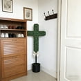 thumbnail image 4 of Chanana Artificial Cross Topiary Tree, Faux Boxwood Religious Cross with Bow, Potted Memorial Decor for Easter, Church Services and Outdoor Cemetery Displays, 4 of 8