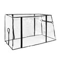 thumbnail image 2 of Collapsible Wagon Cart Waterproof Cover Canopy Rainproof PVC Material Portable Accessory 33x15.7x27.6inch Transparent Windproof for Camping, 2 of 8