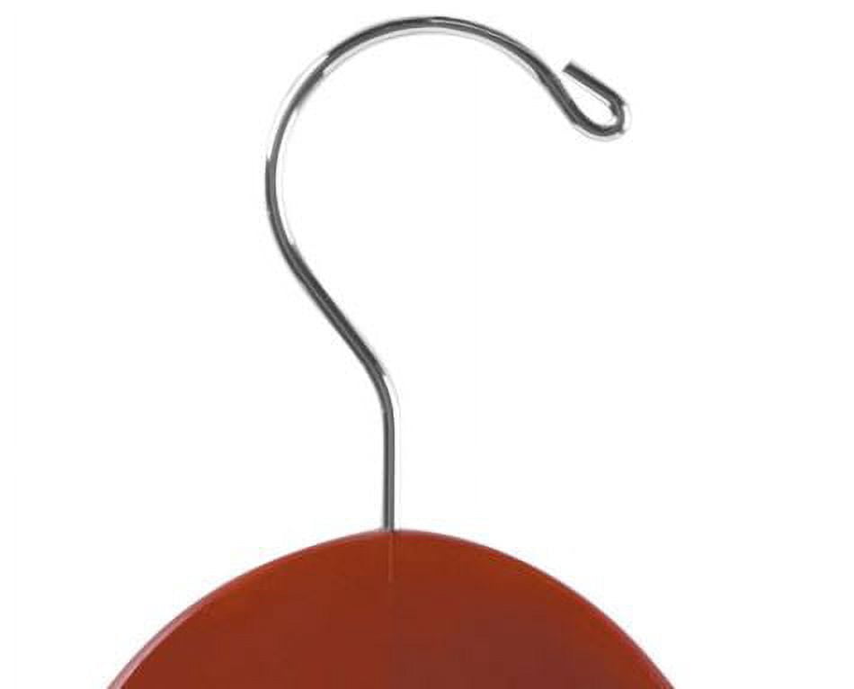 SSWBasics Wooden Dress Hanger - Cherry - 17" Wooden Hanger with Chrome Swivel Hook  Cherry Finish  Holds 11 lbs  Wood Hangers 50 Pack for Retail  Wooden Hangers 50 Pack  Case of 50 Clothing Hangers