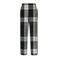 thumbnail image 6 of Havenx Flannel Pajamas for Men Microfleece Plaid Pajamas Pants 2025 Trendy Plus Size Sleeping Pants Elastic Waist Wide Leg Soft Sleep & Lounge Pants,Black 3XL, 6 of 6