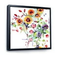 thumbnail image 3 of Designart 'Wildflowers and Vibrant Wild Spring Leaves XI' Modern Framed Canvas Wall Art Print, 3 of 5