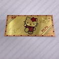 thumbnail image 1 of 5 diseños de dibujos animados japoneses Hello kitty billetes de plástico dorado tarjetas de Anime para regalos de cumpleaños y Navidad de niñas pequeñas, 1 of 4