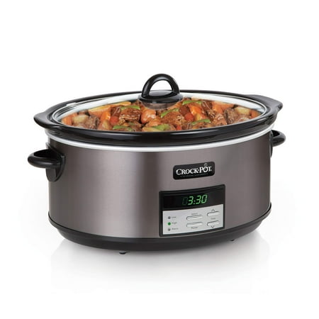 Crock-Pot - 8-Quart Slow Cooker - Black Stainless