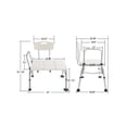 thumbnail image 4 of Medical Bathroom Safety Shower Tub Aluminium Alloy Bath Chair Transfer Bench with Wide Seat White, 4 of 5