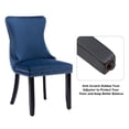 thumbnail image 6 of MIKIBAMA Set of 2 Blue Tufted Velvet Dining Chairs Solid Wood Frame for Dining Room, 6 of 8