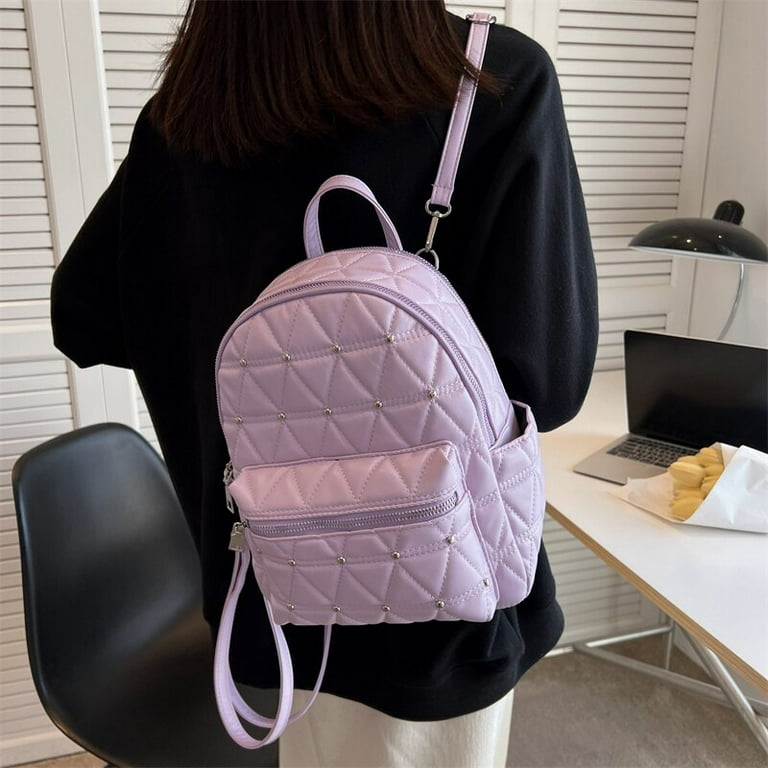 Cocopeaunts Fashion Leather Women Backpack Luxury Designer Backpacks Small School Bag for Girls Backpack Cute Shoulder Bag Mochila Feminina, Adult