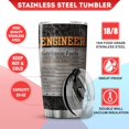 thumbnail image 7 of Engineer Nutritional Facts Tumbler 20 Oz Funny Saying Coffee Cup With Lid Things For Engineers Student Engineer Dad Mug Insulated Mechanical Engineering Gifts For Men Husband Tumbler 05P, 7 of 7
