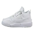 thumbnail image 4 of Jordan 4 Retro Infants/Toddlers Shoes White/Metallic Silver 308500-100, 4 of 6