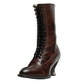 thumbnail image 1 of Bottes Gothiques pour Femmes à Talon Haut, Bout Pointu, Lacets, Mi-Mollet, Élégantes, Confortables, Durables, à la Mode, 1 of 6