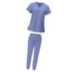 thumbnail image 2 of Conjunto de uniforme médico para mujer con cordón ajustable, camiseta y pantalones con cuello en V duraderos XL, 2 of 9