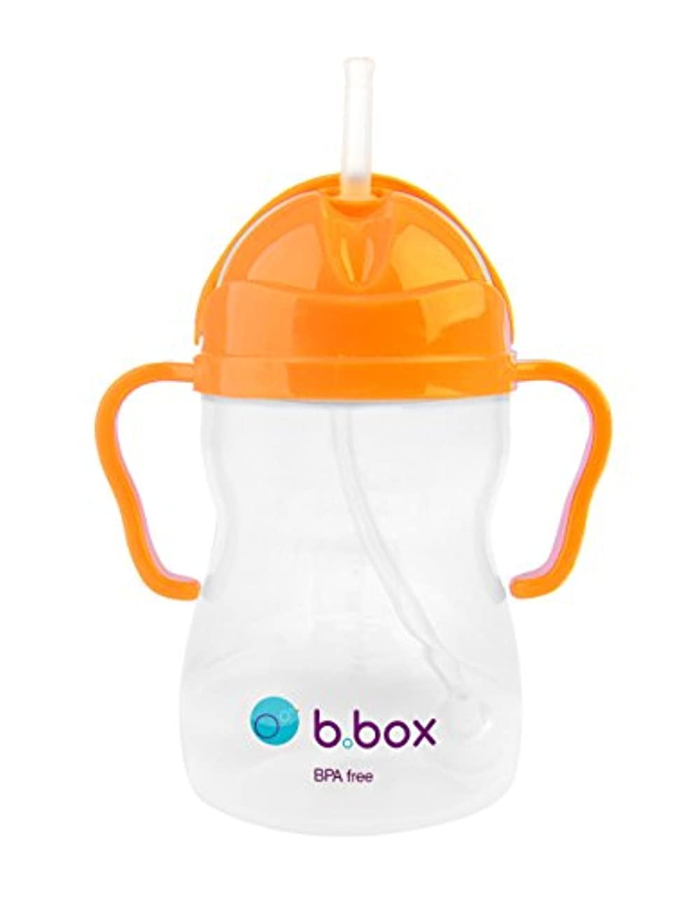 b.box Sippy Cup with Innovative Weighted Straw, Apple (Matte Lid)