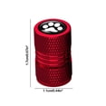 thumbnail image 3 of CxhicLuv Tire Valve Caps, Auto Aluminum Caps, 4-Pack Footprint Pattern Universal Fit, Vehicle Tire Accessories, Valve Protection & Decoration for Car Owners, Motorcyclists, Red, 3 of 6