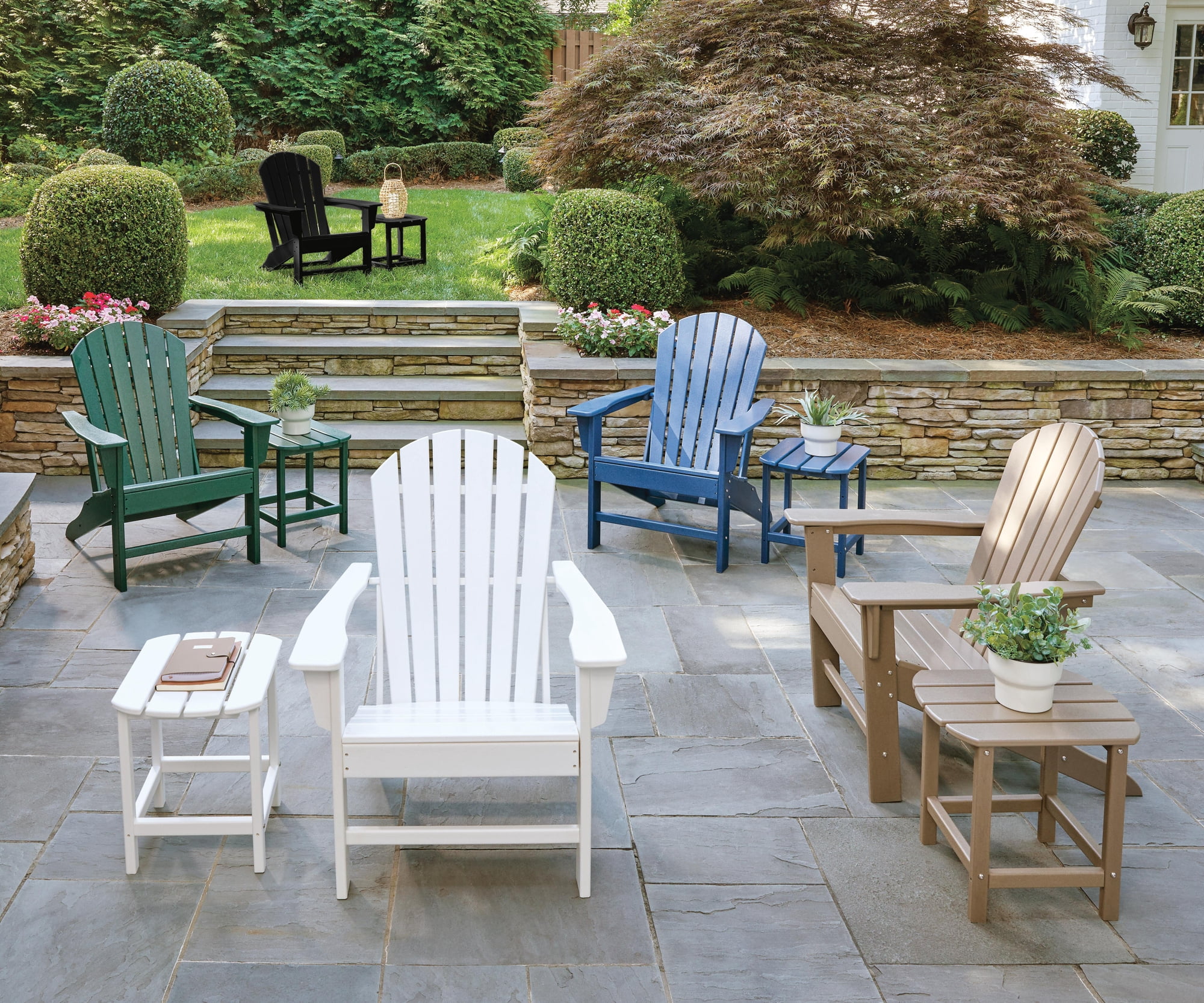 Signature Design by Ashley Karson City Adirondack Chair, Outdoor Patio Chair, Green MEGA-TUFF® HDPE