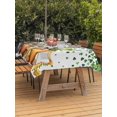 thumbnail image 2 of Outdoor Tablecloth with Umbrella Hole and Zipper, St. Patrick's Day Rectangle Table Cloth 60x120 Inch Waterproof Tablecloth, Lucky Shamrocks Harp Beer Spring Plants Picnic Table Cover for Patio, 2 of 7