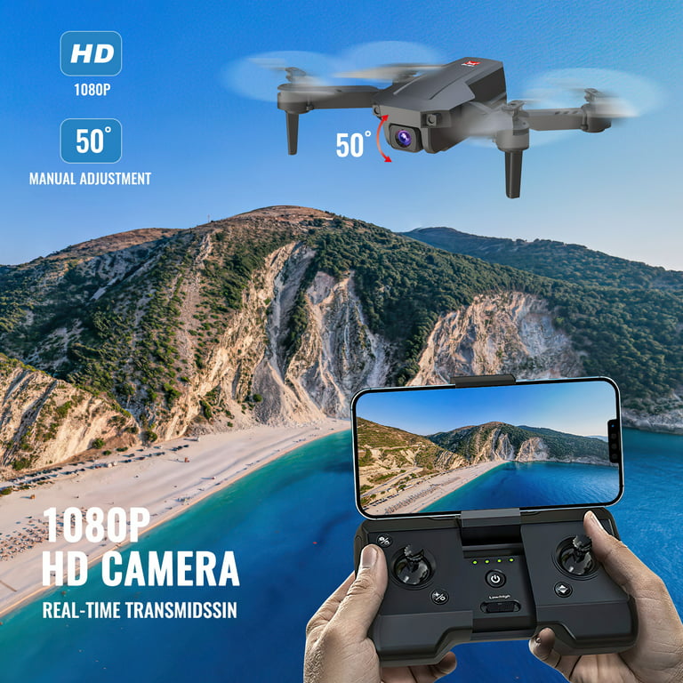 Holy Stone HS440 Foldable FPV Drone with 1080P WiFi Camera for Adult  Beginners and Kids; Voice Gesture Control RC Quadcopter with Modular  Battery for