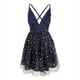 thumbnail image 4 of Vestido Mini vestido sexy para mujer Vestido de verano sin espalda con cuello en V Vestido informal con correa para fiesta y club Kuymtek Azul marino T S para Mujer, 4 of 9
