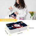 thumbnail image 5 of Santa Claus Portable PU Leather Jewelry Display Necklace Organizer Earring Holder with Removable Compartment, 5 of 6
