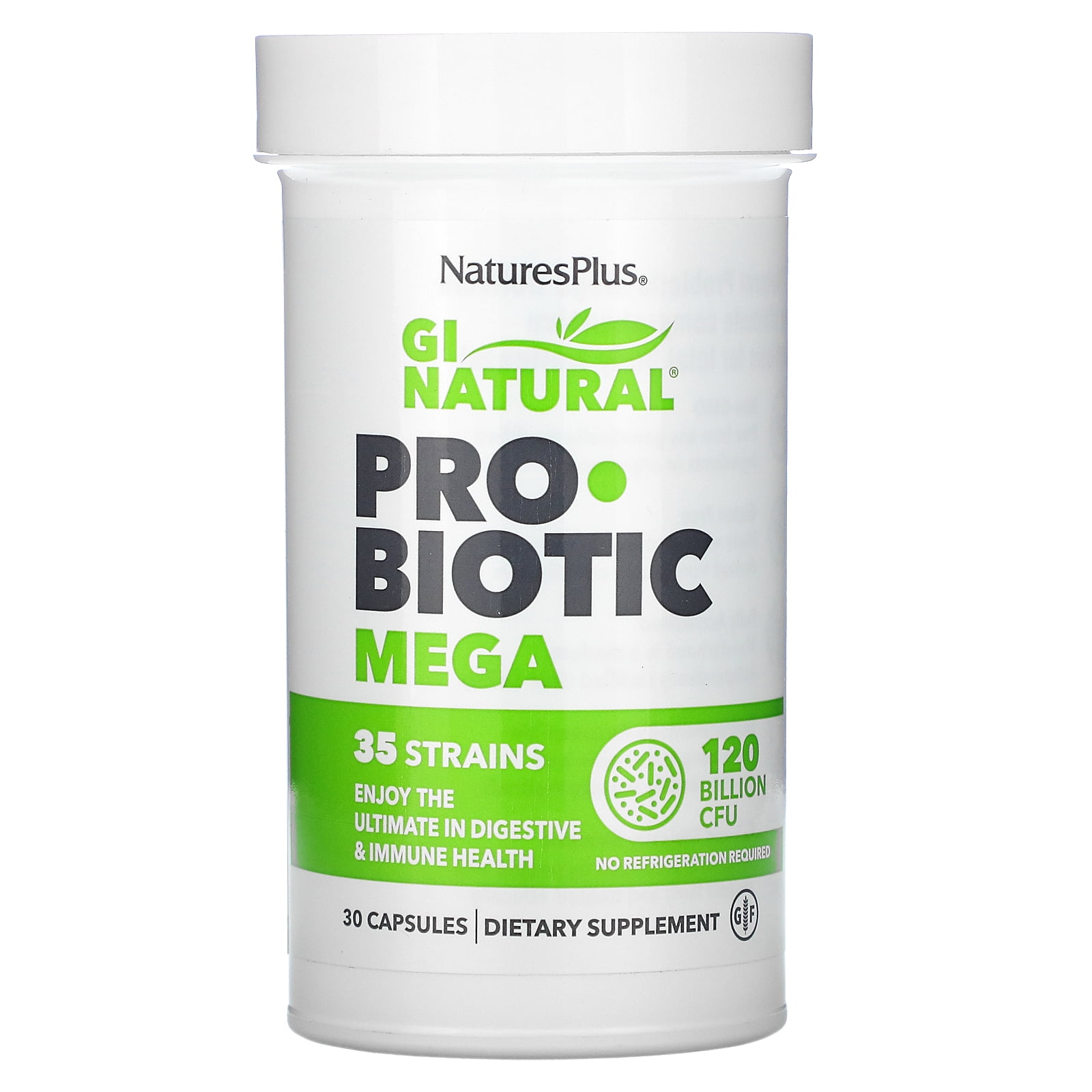Nature's Plus GI Natural Probiotic Mega, 120 Billion CFU, 30 Capsules