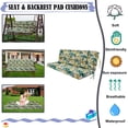 thumbnail image 2 of XXLYY Porch Swing Cushions, Waterproof Swing Replacement Cushions with Backrest and Ties, Garden Bench Seat Cushion, Outdoor Porch Patio Swing Non-Slip Chairs Pad, 2 of 6