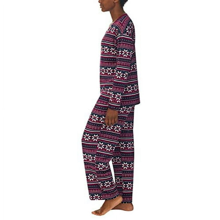 Nautica Ladies Fleece Pajama Set Winter Fair Isle X Large Walmart