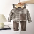 thumbnail image 2 of masbird Little Big Boys Girls Pajamas Set Kids PJs Cotton Fall Winter Sleepwear 6-12 Months 12-24 Months 2t 3t 4t 5t 6t 7t 8t 9t Children(Coffee,9-12 M), 2 of 5