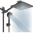 thumbnail image 3 of Sistema de ducha fija de acero inoxidable negro, conjunto de ducha fría y caliente de alta presión montado en la pared, conjunto de accesorios de baño, ducha, 3 of 5