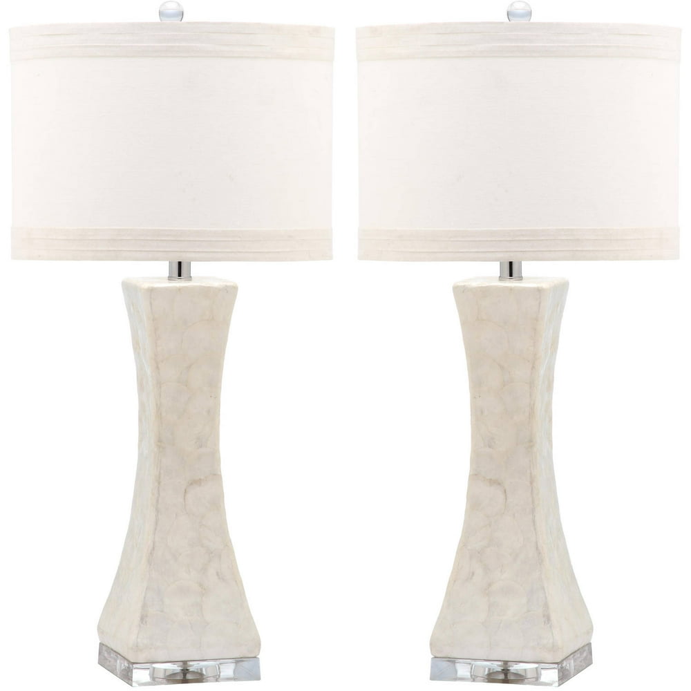 Safavieh Shelley 30 in. H Coastal Concave Table Lamp, Set of 2