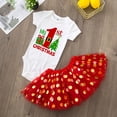 thumbnail image 5 of Mi primer mono rojo para niña recién nacida de Navidad, mono informal de manga corta para niña pequeña, vestidos de pastel, los mejores regalos de Navidad, 5 of 5
