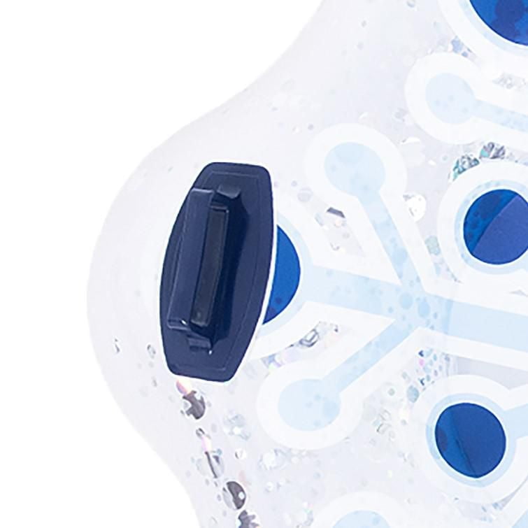 Packed Party 39” Inflatable Snowflake Holographic Confetti Snow Tube