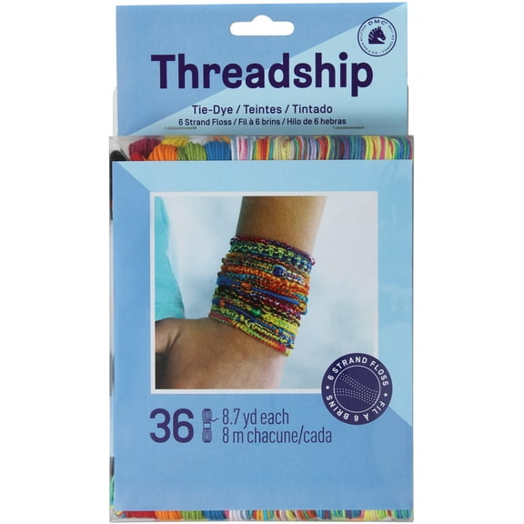 DMC Threadship 6-Strand Floss Pack 8.7yd 24/Pkg-Tie-Dye Effect