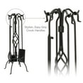 thumbnail image 3 of Uniflame 5 Piece Black Wrought Iron Fireplace Tools Set with Center Weave, 3 of 7