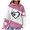 Pink, variant on Hooded Sweatshirt for Womens Cute Dog Paw Heart Print Hoodies with Front Pocket Sweatshirts Color Matching Waffle Knitted Sweatshirts Loose Casual Long Sleeve Tops Hooded Outwear