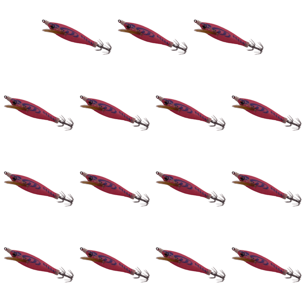 Señuelo Pesca Luminoso Anzuelos Calamar Anzuelo Artificial Cebos Jigging () Rosa Y Azul
