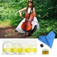 thumbnail image 4 of 4 in 1 Strings Set Clean Cloth Practice Mute Rosin for Cello Instrument Accessory, 4 of 8