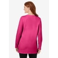 thumbnail image 2 of Woman Within Plus Size Perfect Long-Sleeve Crewneck Tunic, 2 of 6