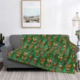 thumbnail image 2 of Yiaed Mask And Palm Leaves Print Blanket Throw Blanket Soft Cozy Flannel Blanket for Home Bed Sofa Couch Chair-40"x30", 2 of 6