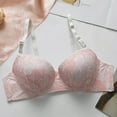 thumbnail image 5 of YWDJ Bras for Women Push up and Padded Closure in Back Sleep Bras Underwire Comfy Bras Adjustable Straps Half Cup Wrap Lounge Bras Padded Bras Solid Comfortable Bras Pink XL, 5 of 8